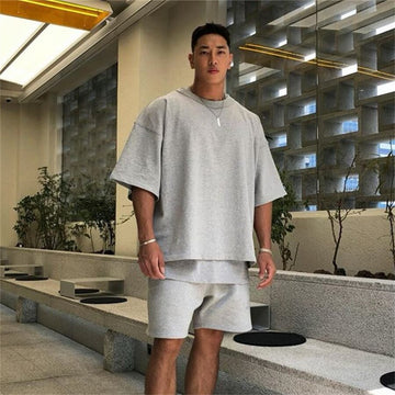 Men New Tshirt Gyms Fitness Splicing Fashion Leisure T-shirt Male Fitness Tees Tight-Fitting Quick Drying Short Sleeved T-shirt